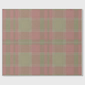 Papier Cadeau Red Green Plaid Pattern Wrapping Paper (Plat)