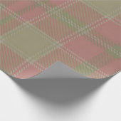Papier Cadeau Red Green Plaid Pattern Wrapping Paper (Coin)