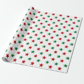 Papier Cadeau Red Green Stars (Déroulé)