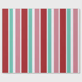 Papier Cadeau Red Green & White Snowflake Lane Wrapping Paper (Plat)