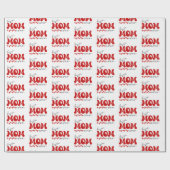 Papier Cadeau Red Grey mignonne meilleure maman jamais (Plat)