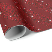Papier Cadeau Red Happy xmas luxe background (Coin rond)