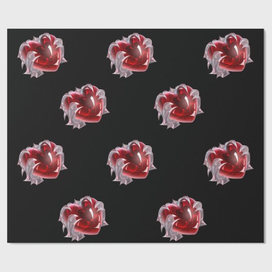 Papier Cadeau Red heart background Wrapping Paper for strong man (Plat)