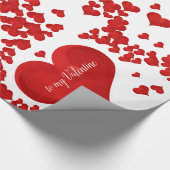 Papier Cadeau Red Heart Romantic Love Valentine (Coin)