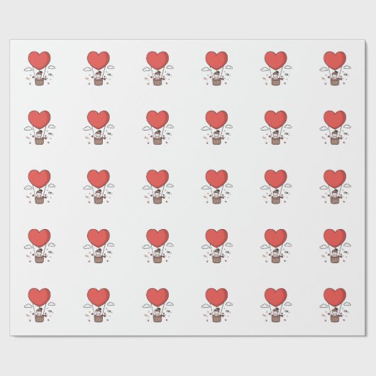Papier Cadeau Red Heart Wrapping Paper – Romantic Valentine’s Gi (Plat)