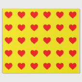 Papier Cadeau Red Hearts Motif Pop Art (Plat)