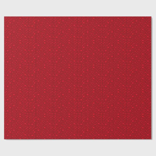 Papier Cadeau Red Hearts popular pattern (Plat)