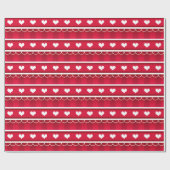 Papier Cadeau Red Hearts Valentine's Day Motif (Plat)