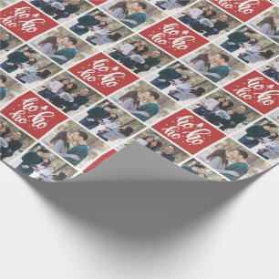 Papier Cadeau Red Ho Ho Ho Joyeux Noël - 3 Photos