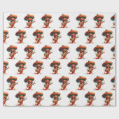 Papier Cadeau Red Hot Chili Pepper Jouer de la guitare (Plat)