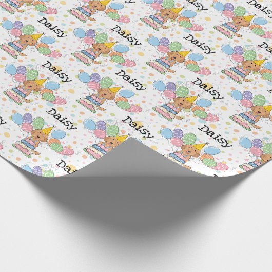 Papier Cadeau Red Labradoodle Chien Anniversaire (Coin)