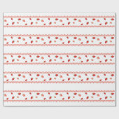 Papier Cadeau Red Lace Berry First Birthday  (Plat)
