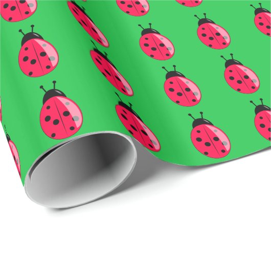 Papier Cadeau Red Ladybugs (Coin rond)