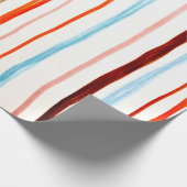 Papier Cadeau Red Lines Pattern. Horizontal Stroke Illustration. (Coin)