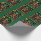 Papier Cadeau Red Long Haired Dachshund (Coin)