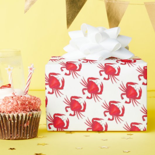 Papier Cadeau Red Maryland Hard Shell Crab Beach Ocean Seafood (Fête d'anniversaire)
