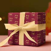 Papier Cadeau Red Merry et Bright Christmas