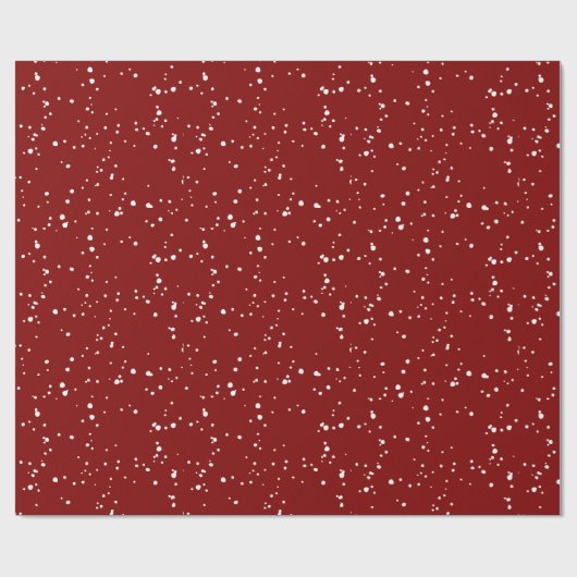Papier Cadeau Red Minimal Snowflakes Noël (Plat)