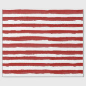 Papier Cadeau Red Modern Strip cadeau de Noël (Plat)