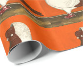 Papier Cadeau Red Nun Pigeon (Coin rond)