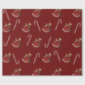 Papier Cadeau Red Nutcracker Clara Candy Cane (Plat)