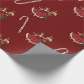 Papier Cadeau Red Nutcracker Clara Candy Cane (Coin)