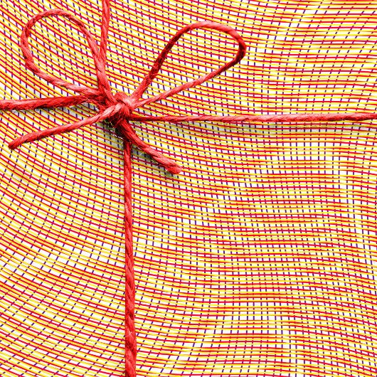 Papier Cadeau Red Orange Moiré rayures illusion optique Abstrait