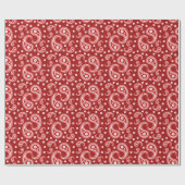 Papier Cadeau Red Paisley (Plat)