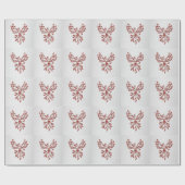 Papier Cadeau Red Phoenix se lève Silver (Plat)