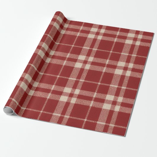 Papier Cadeau Red Plaid (Déroulé)