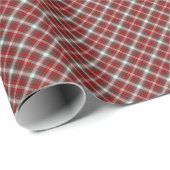 Papier Cadeau Red Plaid Basic (Coin rond)