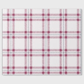 Papier Cadeau Red Plaid Cute Farmhouse Pays Noël (Plat)
