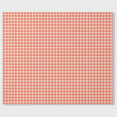 Papier Cadeau Red Plaid En vichy Country Farmhouse Simple (Plat)