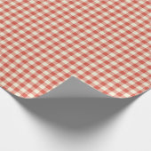 Papier Cadeau Red Plaid En vichy Country Farmhouse Simple (Coin)