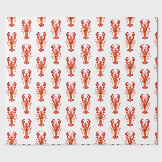 Papier Cadeau Red polygonal lobster (Plat)