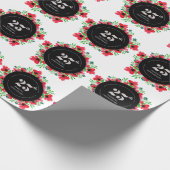 Papier Cadeau Red Poppies 25e anniversaire du Mariage (Coin)