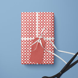 Papier Cadeau Red Preppy Gingham Hearts- Wrapping Paper Roll