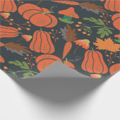 Papier Cadeau Red pumpkin seamless pattern and carrots (Coin)