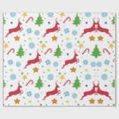 Papier Cadeau Red Reindees (Plat)