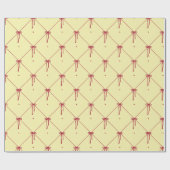 Papier Cadeau Red Ribbon Bows - Classic Valentine Wrapping Paper (Plat)