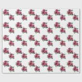 Papier Cadeau Red Roses Floral Love (Plat)