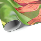 PAPIER CADEAU RED RUDBECKIA FLOWERS (Coin rond)