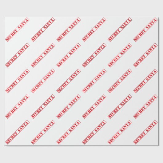 Papier Cadeau Red Secret Père Noël Texte Papier Enveloppant Noël (Plat)