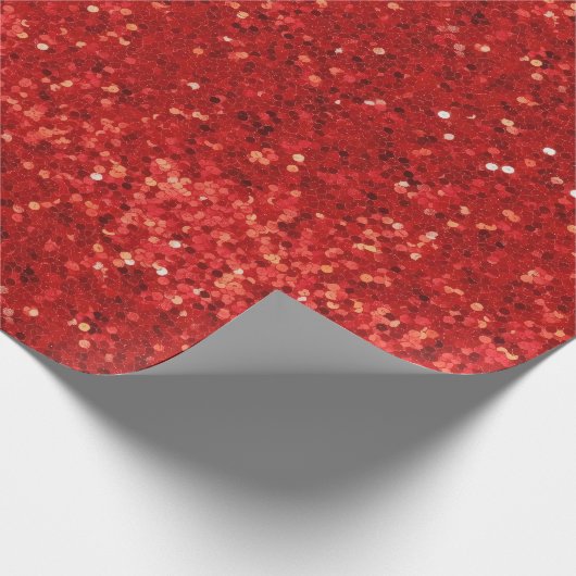 Papier Cadeau Red sparkling glitter pattern (Coin)