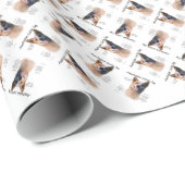 Papier Cadeau Red Speckle Australian Cattle Chig History (Coin rond)