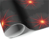 Papier Cadeau Red Starburst (Coin rond)