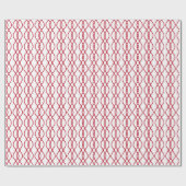 Papier Cadeau Red Striped Wrapping Paper, Christmas Gift Wrap (Plat)