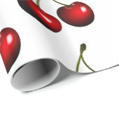 Papier Cadeau Red Sweet Cherries (Coin rond)