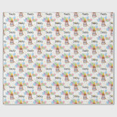 Papier Cadeau Red Tuxedo Cockapoo Cavapoo Chien Anniversaire (Plat)