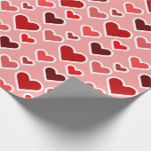 Papier Cadeau Red Valentine's Day Love Hearts (Coin)